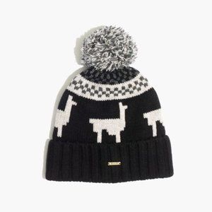 Madewell Pom-Pom Llama Beanie
